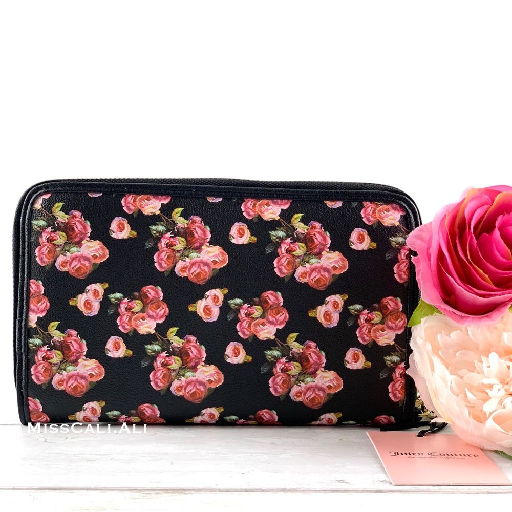 JUICY COUTURE SET 🌹 Floral Rose Tote Bag & Wallet - Picture 14 of 16